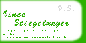 vince stiegelmayer business card